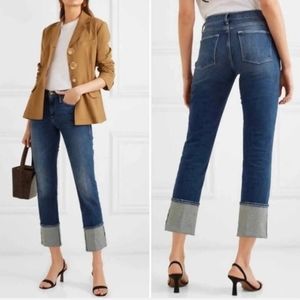 Frame Le High Big Cuff Straight Leg Jeans